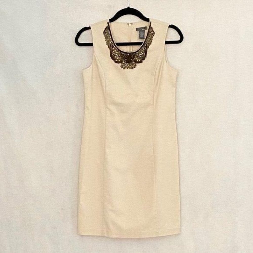 Ellavie Sleeveless Embellished Neckline Dress - Picture 9 of 10